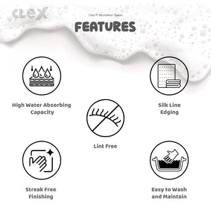 Clex “Handy” Edgeless Microfiber Towel (40x40) 300gsm