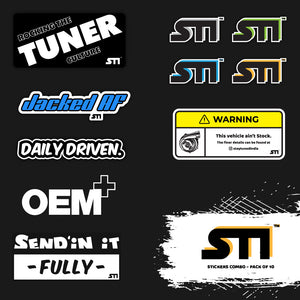 Stickers Combo - Pack of 10 | STI Sticker