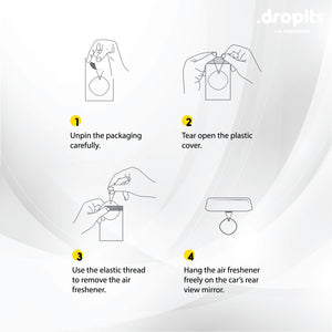 DROPLTS CARS Air Freshener Combo 4 - Pack of 3