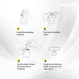DROPLTS ORIGINAL Lime Air Freshener – Pack of 3