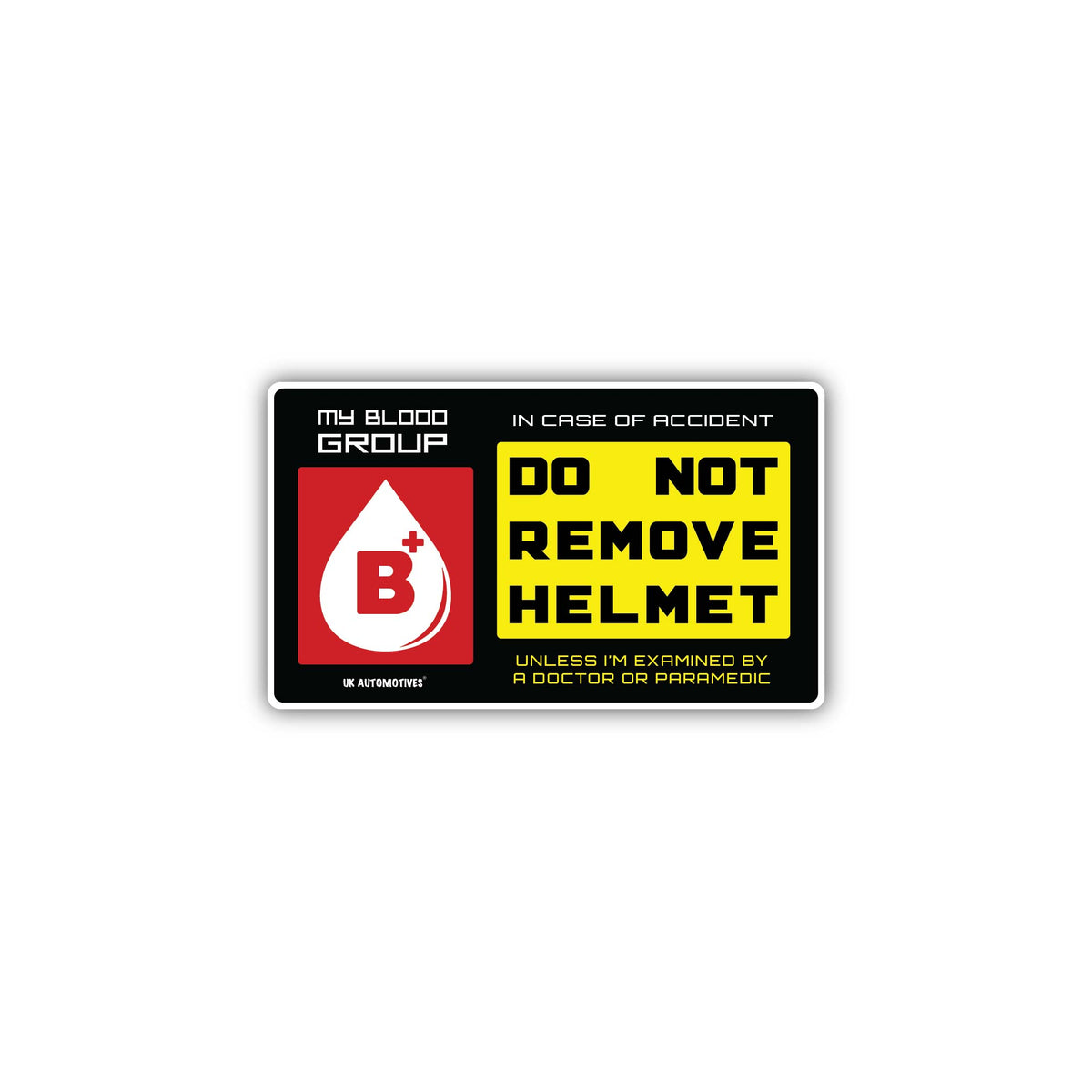 Blood Group B+ | Sticker – UK Automotives