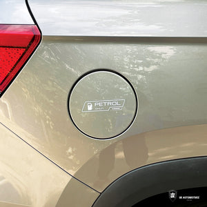 Petrol Fuel Tank Sticker | White Print